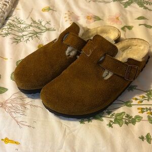 Birkenstock Boston Fur Lined Clogs